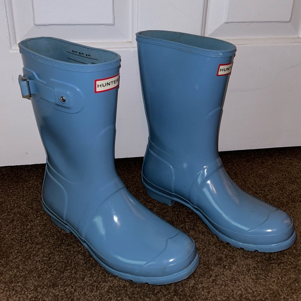 Light Blue Carolina Blue Hunter Rain Boots - Picture 4 of 11